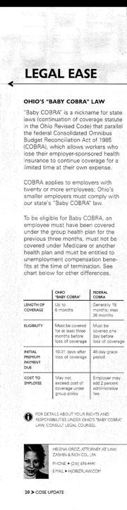 OHIO'S 'BABY COBRA' LAW